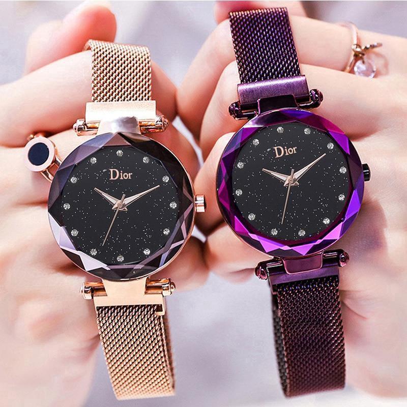 LAVOI *Bayar ditempat* Jam Tangan Magnet Dior Diamond Glitter 001 / Jam Tangan Wanita Import Batam