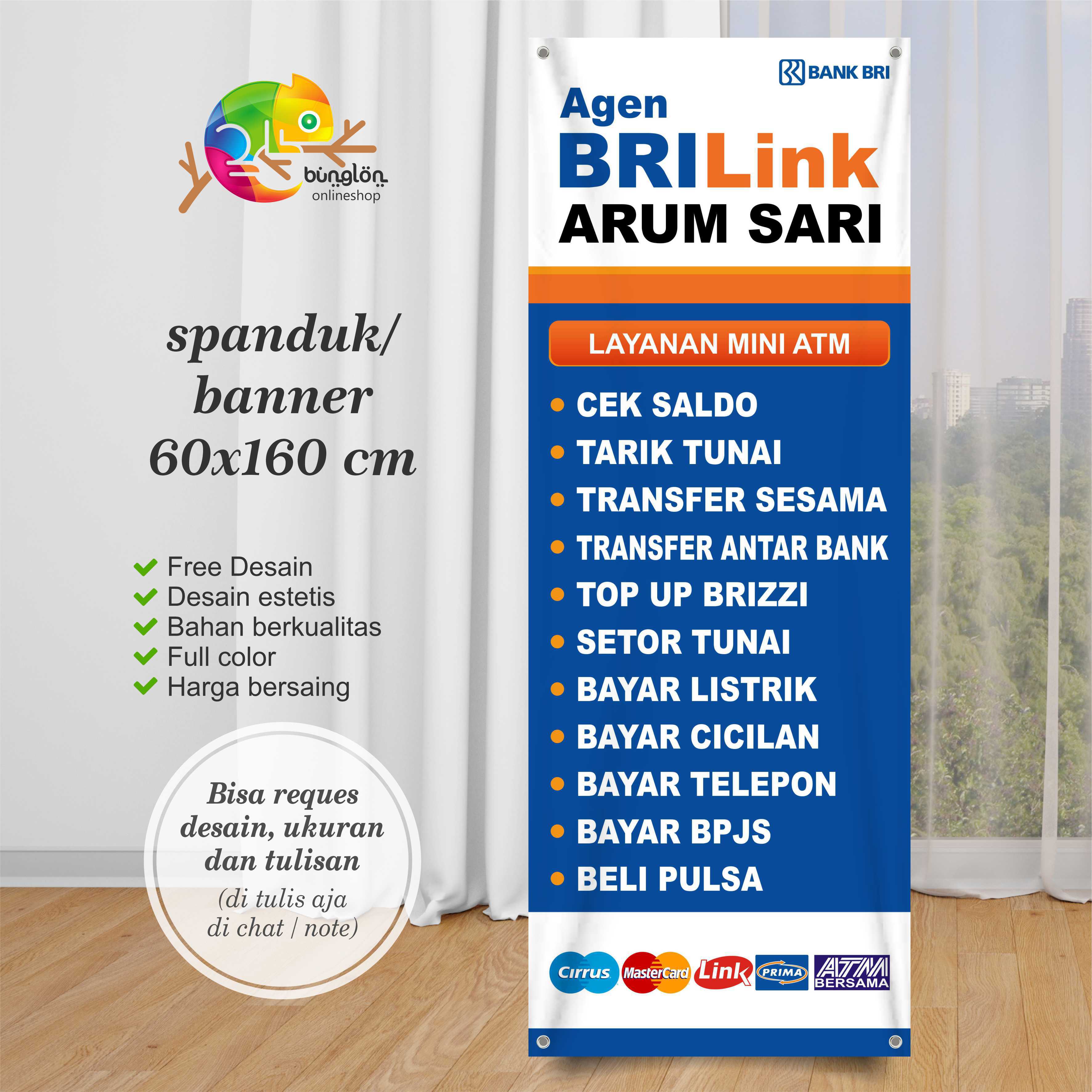 Spanduk Banner Agen Bri Model A Lazada Indonesia