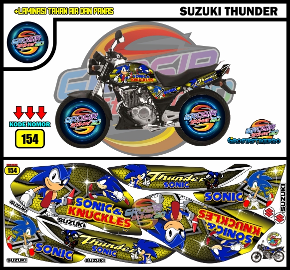 STRIPING VARIASI SUZUKI THUNDER SONIC / STIKER VARIASI SUZUKI THUNDER ...