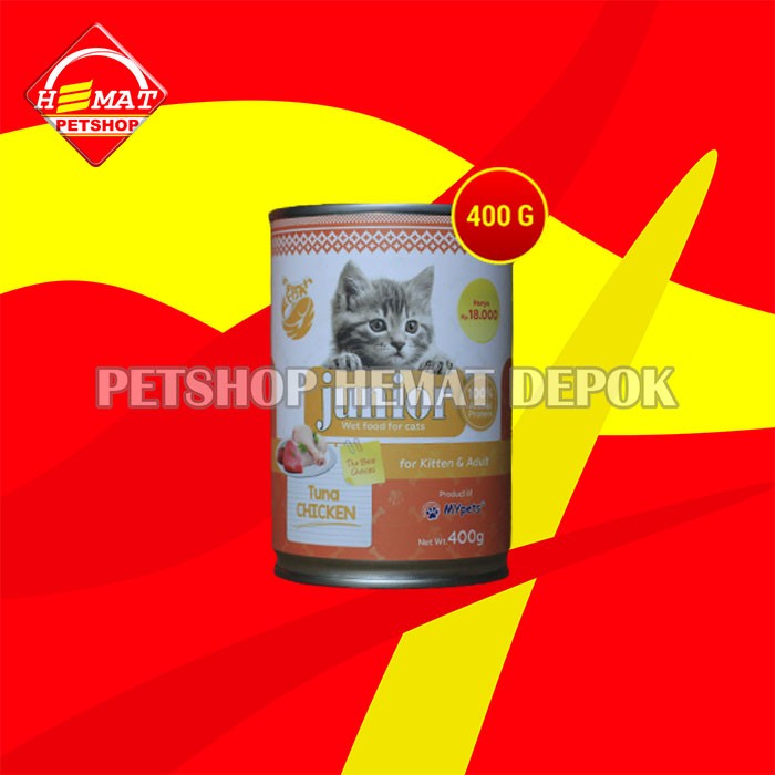 Makanan Kucing Basah Junior Wet Food Kaleng 400 Gram Non Whiskas Lazada Indonesia