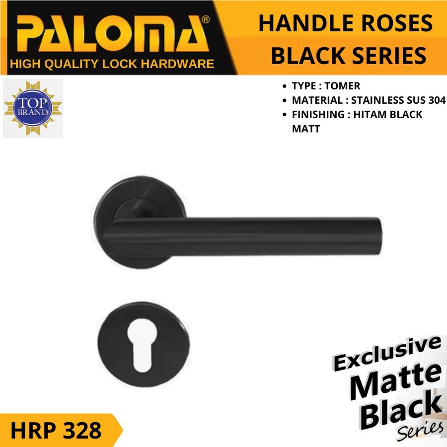 PALOMA HRP 328 HANDLE PINTU ROSES TOMER STAINLESS HITAM MATTE BLACK PALOMA HRP 328 HANDLE PINTU ROSES TOMER STAINLESS HITAM MATTE BLACK
