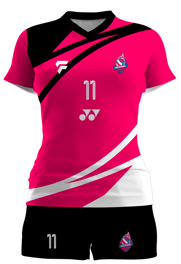 Jersey Volly Wanita Faeyza Sport Pink Series T-Shirt Polyester