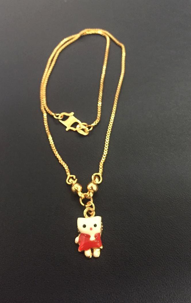 Lan”z Kalung Anak Hello Kity Baju Merah Hk553 Titanium 18k By Lanz.