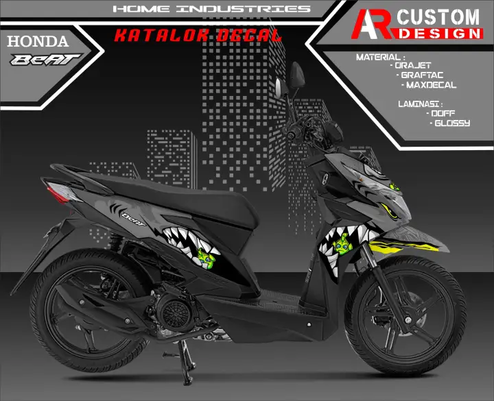 Decal Sticker Honda Beat Street Motif Shark Lazada Indonesia
