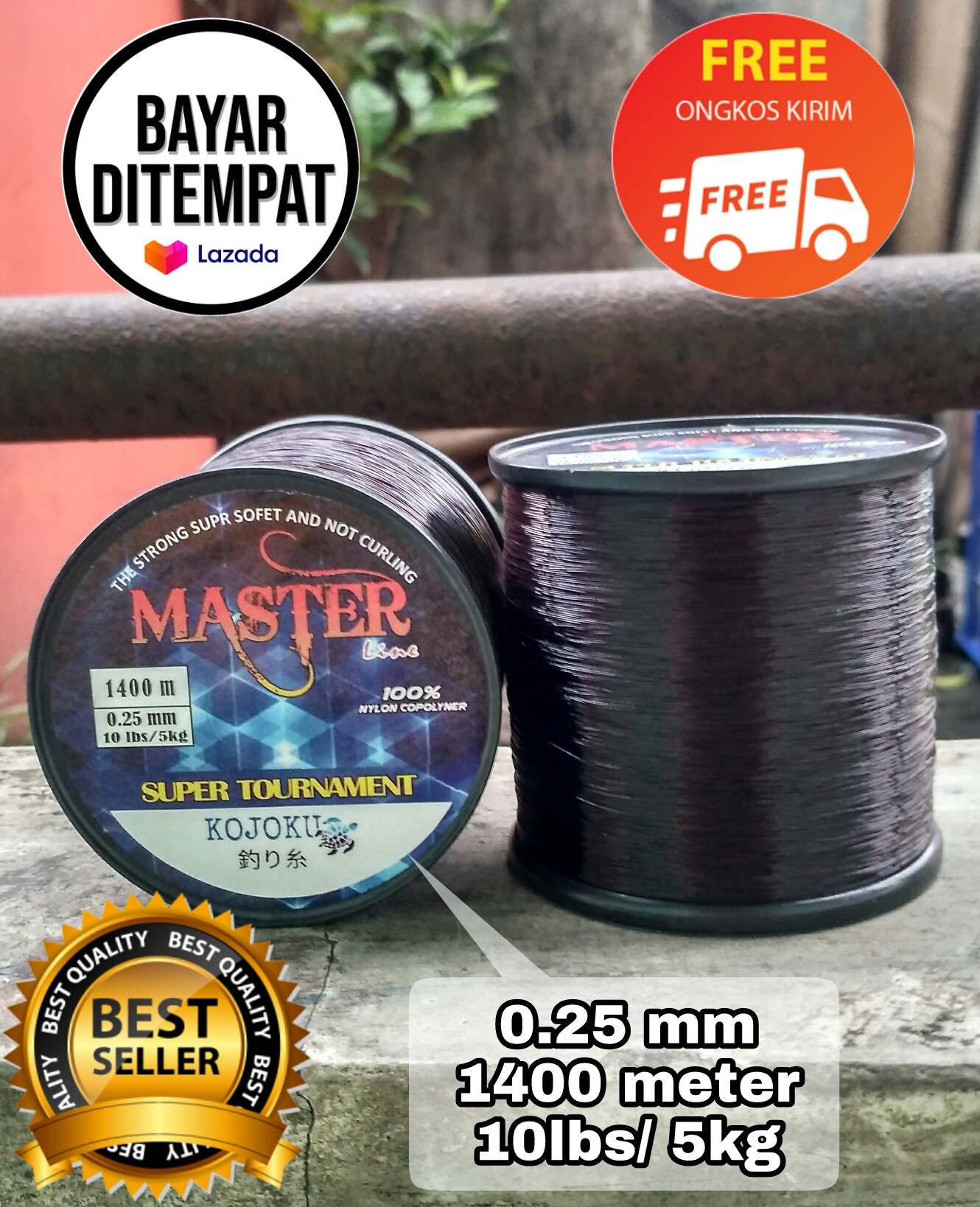 Senar Pancing Master Line Kuat anti Kriting Dan Mudah tenggelam