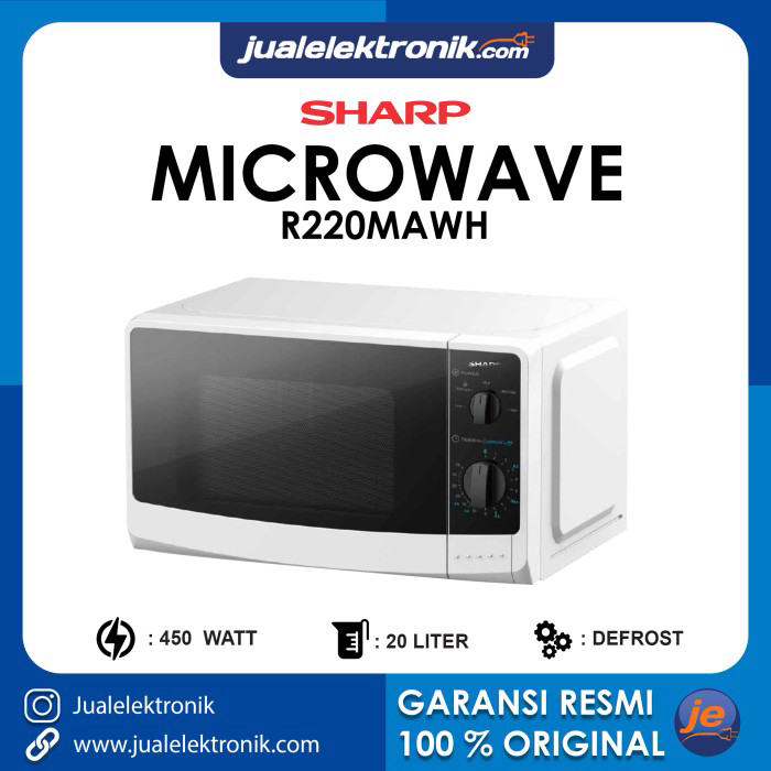 Sharp R220MAWH Microwave Solo 20 Liter 450 Watt Putih Lazada Indonesia