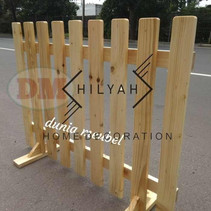 pagar kayu jati Belanda pembatas ruangan P100 T80 Lazada Indonesia