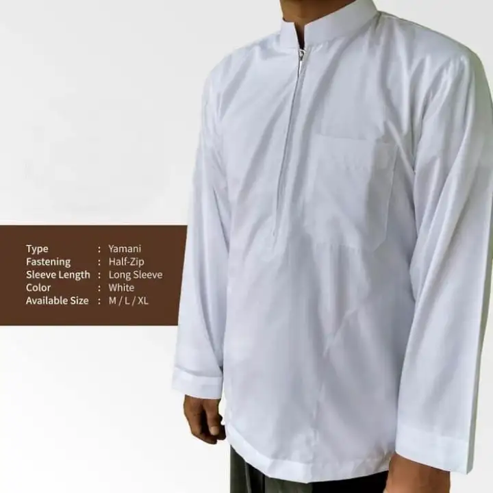 Baju Koko Putih Resleting Lazada Indonesia