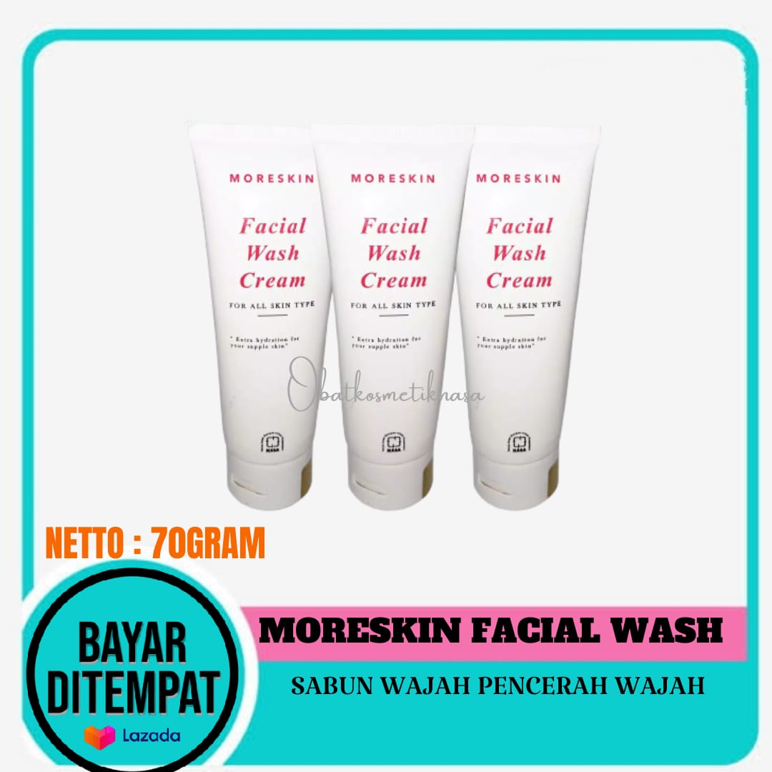 MORESKIN FACIAL WASH NASA ORIGINAL / PEMBERSIH MUKA / SABUN CUCI MUKA