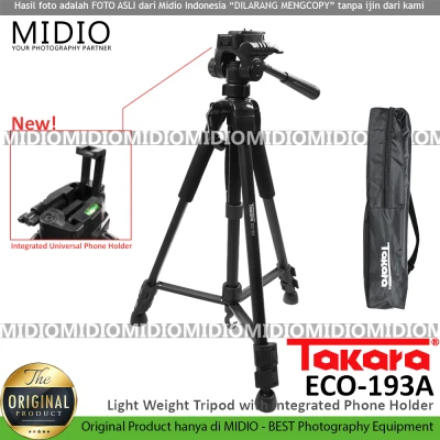 Tripod Takara Eco 193A Tripod DSLR Termasuk Holder U Handphone dan Holder Smartphone