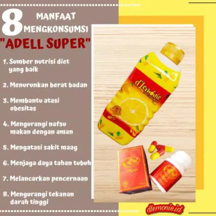 Paket Adell Super Duet Kapsul Apel Pelangsing Super Sari Lemon Dlemonie Lazada Indonesia