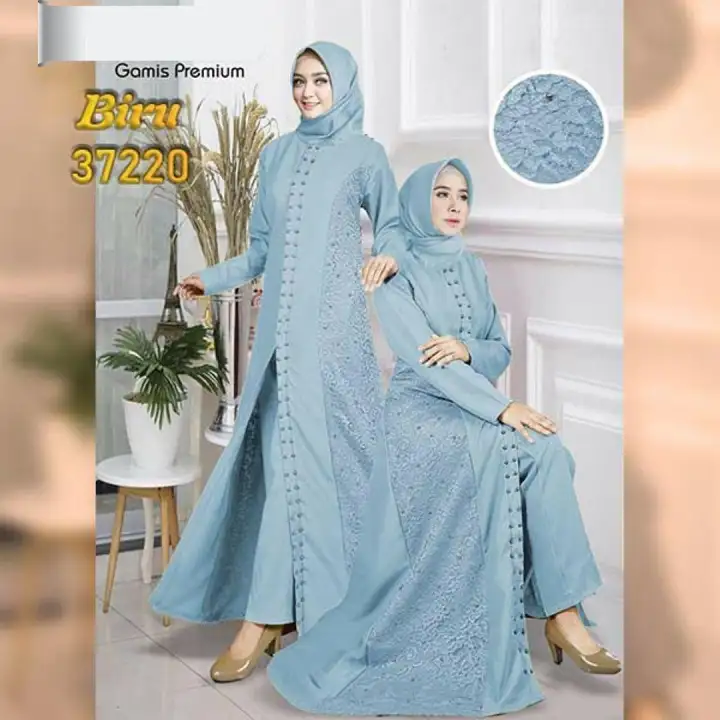 Indonesia Heritage Baju Gamis Set 2in1 Pesta Premium Brukat Payet Mote Real Pic Celana Party Dress Busui Gaun Kebaya Pesta Modern Kondangan Brokat