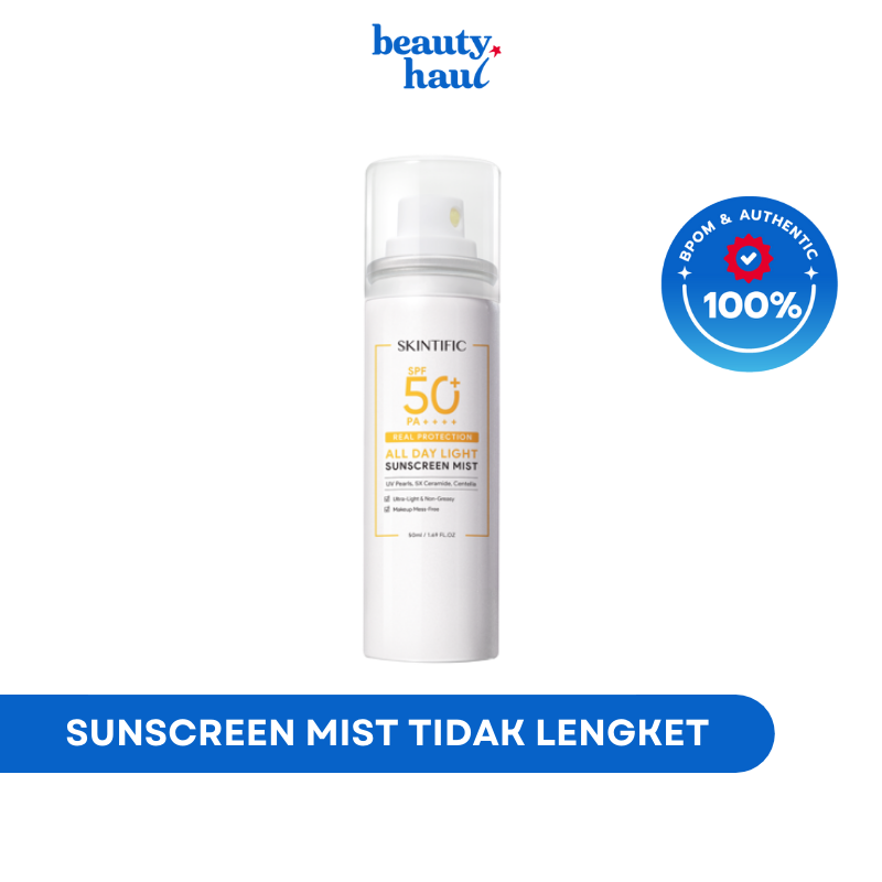 SKINTIFIC All Day Light Sunscreen Mist SPF 50 PA++++ Lazada Indonesia