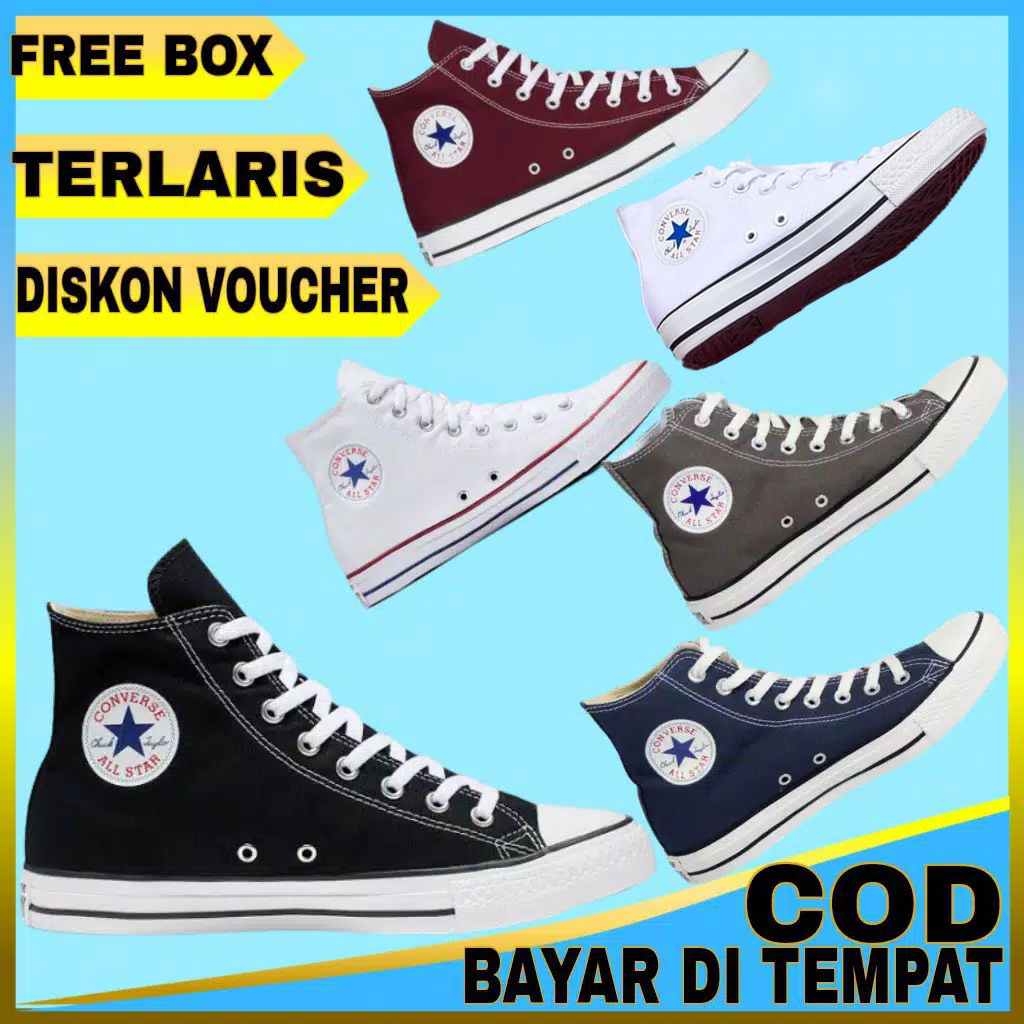 Sepatu Sneakers Pria ALL STAR HIGH Sepatu Cowok Casual Kuliah Kerja Classic Sepatu Sneakers Pria ALL STAR HIGH Sepatu Cowok Casual Kuliah Kerja Classic