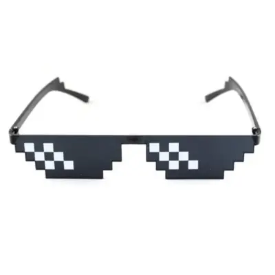 Kacamata Thug Life Cosplay Japanese Mosaic Pixel 8 Bit Sunglasses
