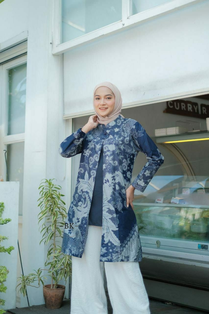 D2 Batik Tunik Batik Wanita Terbaru Tunik Wanita Modern Tunik Batik