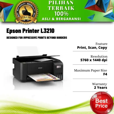 EPSON PRINTER L3210 All In One - Print, Scan, Copy / Pengganti L3110