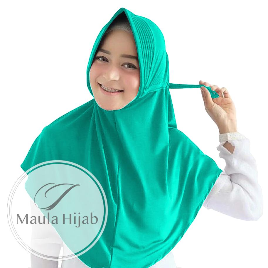 Foto Hijab Kupu Kupu Dua Warna