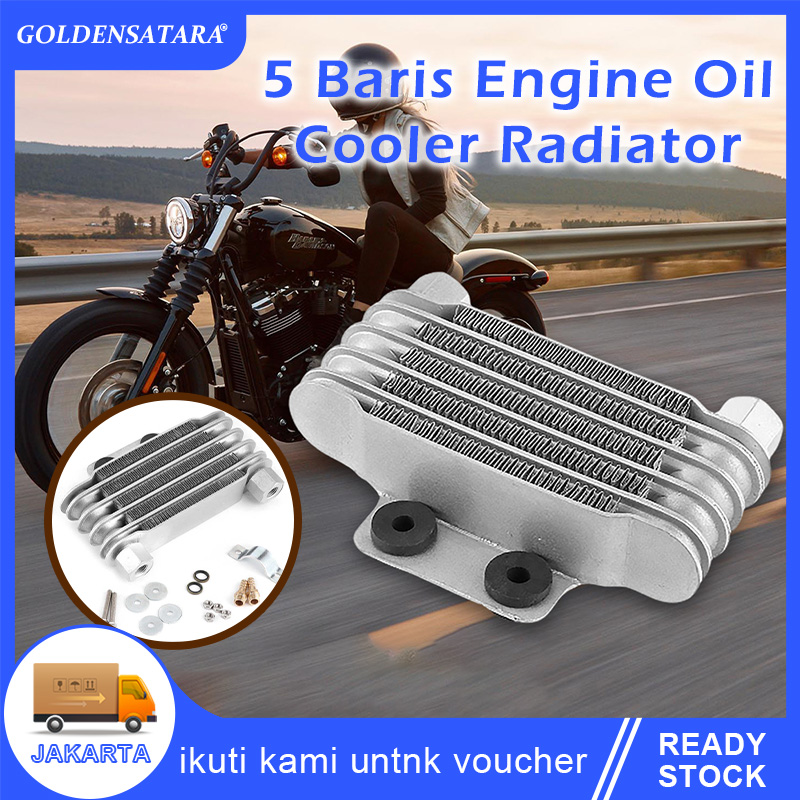 Motorcycle Engine Oil Cooler Fan Cooling Radiator Aluminum / Pendingin