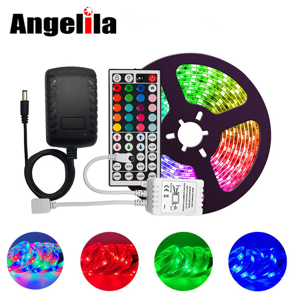 Angelila Lampu Led Strip 5m 10m 15m 20m Warna Berubah Strip Fleksibel Lampu Dengan 44 Tombol Ir Remote Dan Adaptor Power Supply Untuk Kamar Tidur Dapur Pesta Diy Dekorasi Lazada Indonesia