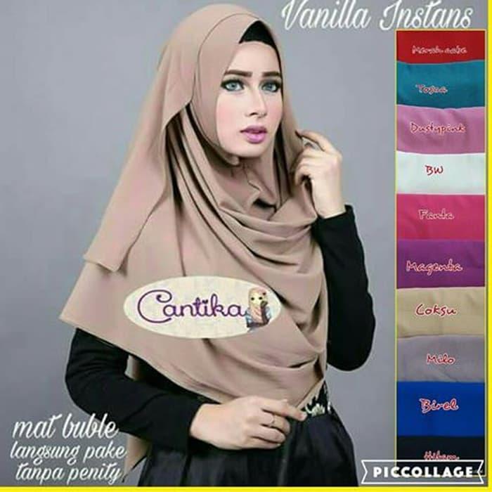 JILBAB HIJAB VANILLA INSTAN / PASTAN / PASHMINA INSTAN BUBLE POP / DZA Laris Fashion