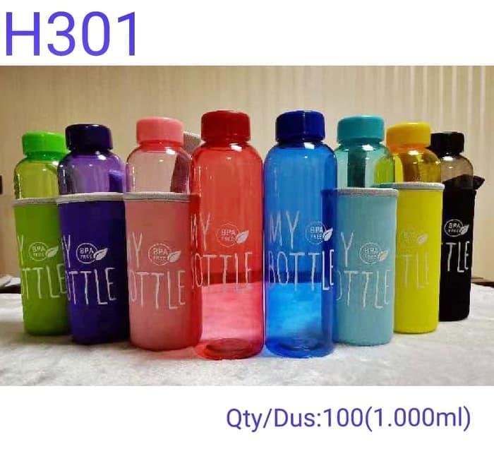 BIGBRO - Botol Minum MY BOTTLE Infused Water 1Liter 1000 ML free Pouch H-301