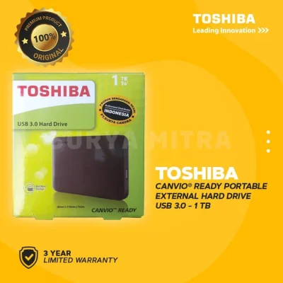 Hardisk Eksternal Toshiba Canvio Ready 1TB USB 3.0