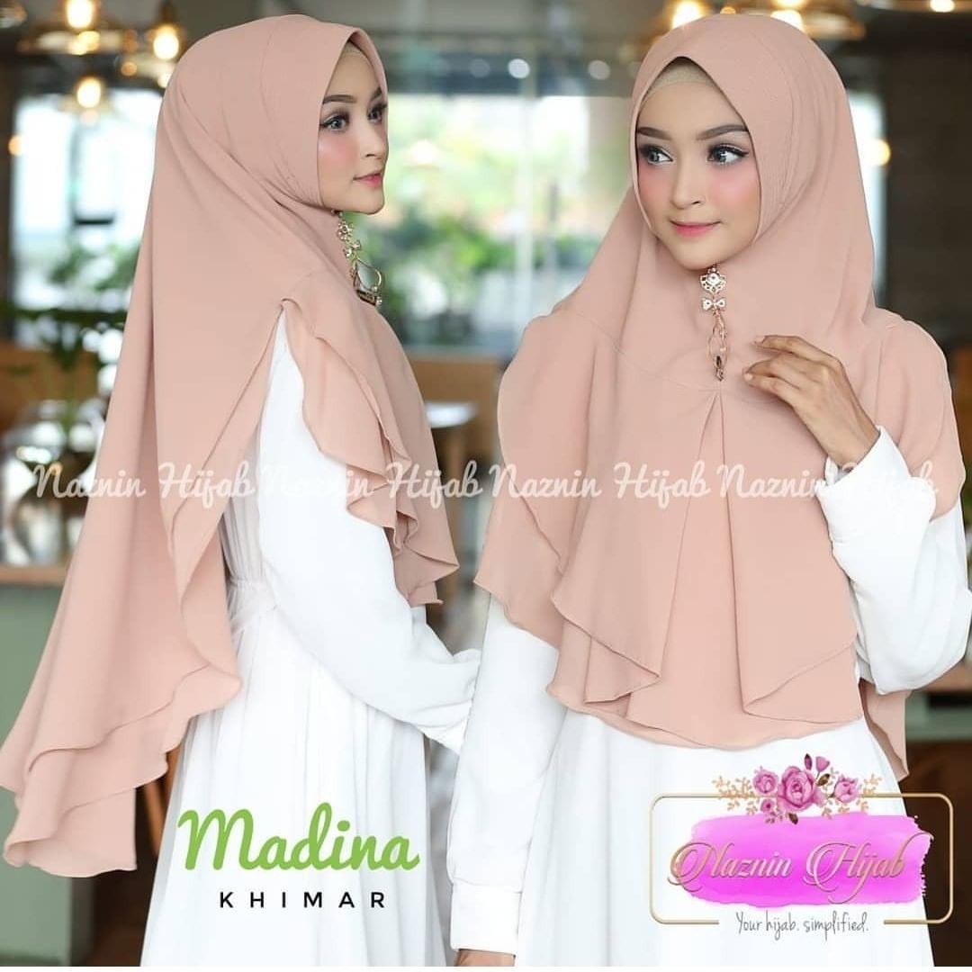 Khimar Syari Medina Bergo Instan / promo Hijab Terbaru/ Jilbab Instan Murah/ Grosir Termurah