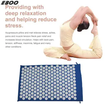 Eboo Massager Cushion Massage Yoga Mat Acupressure Relieve Stress Back Body Pain Spike Mat Acupuncture Massage Yoga Mat Lazada Singapore