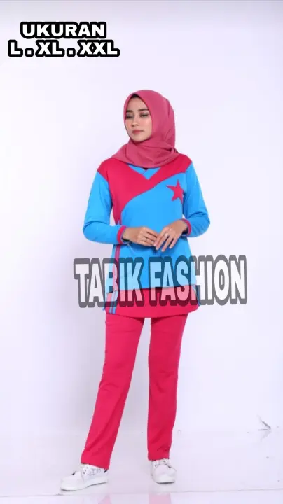 Tf C Elana Rok Kaos Olahraga Tunik Setelan Olhraga Muslim Baju Senam Wanita Kaos Tunik Setelan Olahraga Muslim Wanita Lazada Indonesia