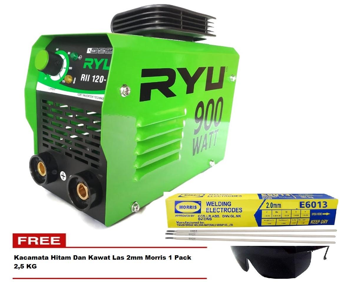 Promo Mesin Las 900 Watt RYU RII 120A Free Kacamata hitam dan Kawat las Morris 2mm