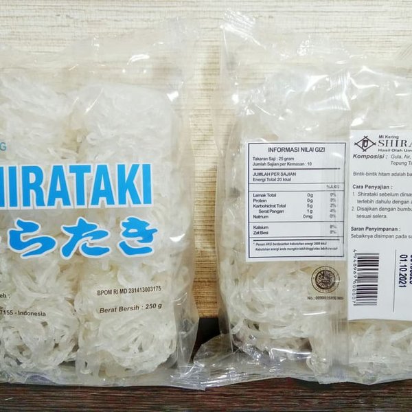 Mie Shirataki Kering 250 Sirataki Shiratake Konnyaku Noodle for Diet