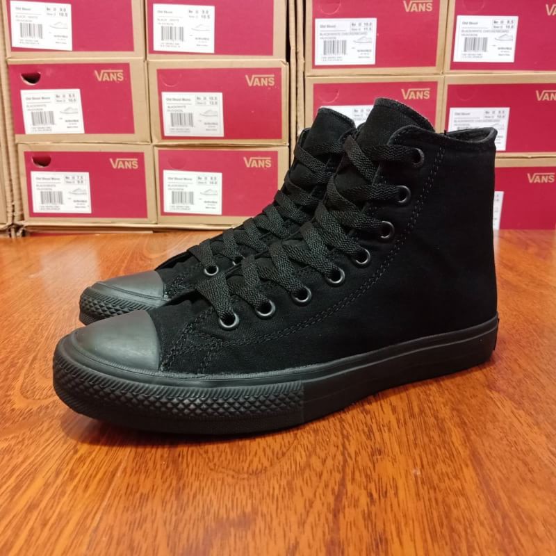 converse full black high ori