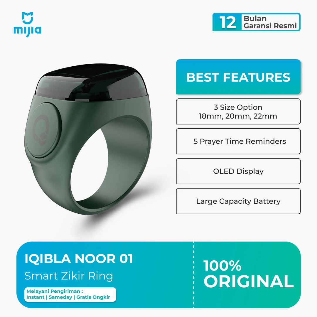 IQibla Zikr Smart Ring NOOR N01 Cincin Tasbih Muslim Digital Lazada Indonesia