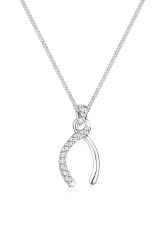 Elli Germany 925 Silver Kalung Swarovski Elements Rod Putih