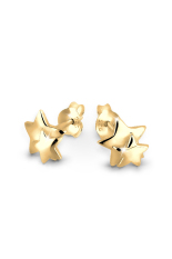 Elli Germany 925 Sterling Silver Anting Lapis Emas 24K Stars Emas