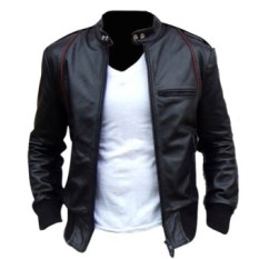 ERDS Jaket Pria Semi Kulit Ariel sk24 Exlusive Black List - Red