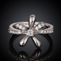 Keabadian Love Wanita Cantik 18 K Lapis Emas Putih Bunga Elegan dan Lamaran Cincin Pernikahan Rings Best Janji Untuknya Tony Ulang Tahun Koleksi Cincin Perhiasan