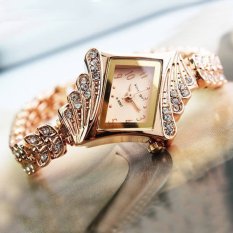Eropa dan Amerika Korea Wanita Premium Wanita Berlian Naik Emas Gelang Watch