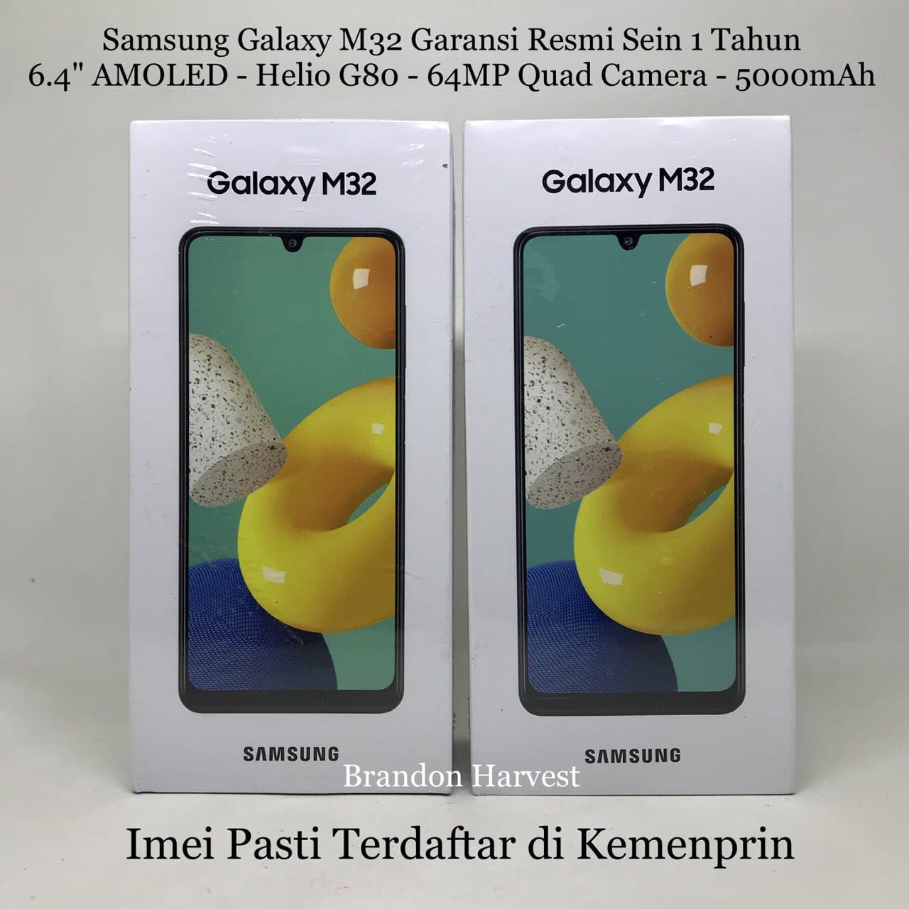 Samsung Galaxy M32 [8GB+128GB] MediaTek Helio G80 - 64MP Quad Camera - 6.4" Super AMOLED - 5000mAh Garansi Resmi Sein 1 Tahun