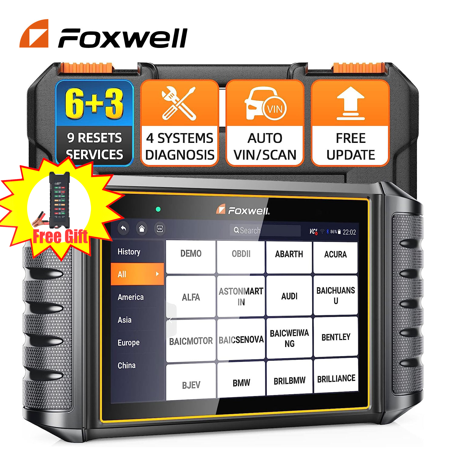 2023 Version】Foxwell NT716 OBD2 Scanner Check Engine/ABS/SRS/TCM