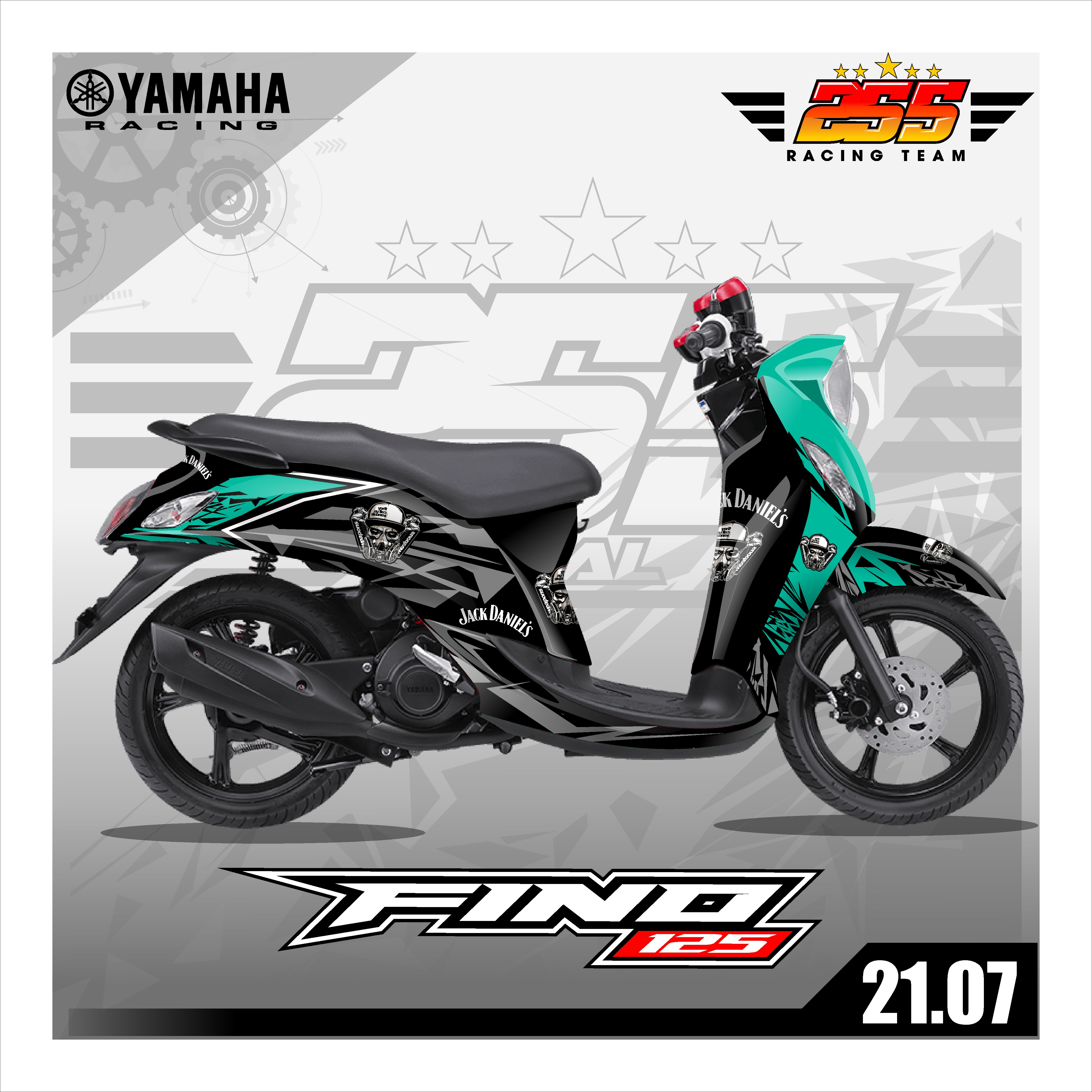 Dekal Stiker Fullbody Motor Yamaha Fino Motif JACK DANELS Keren Terbaru DL 2107 Lazada Indonesia