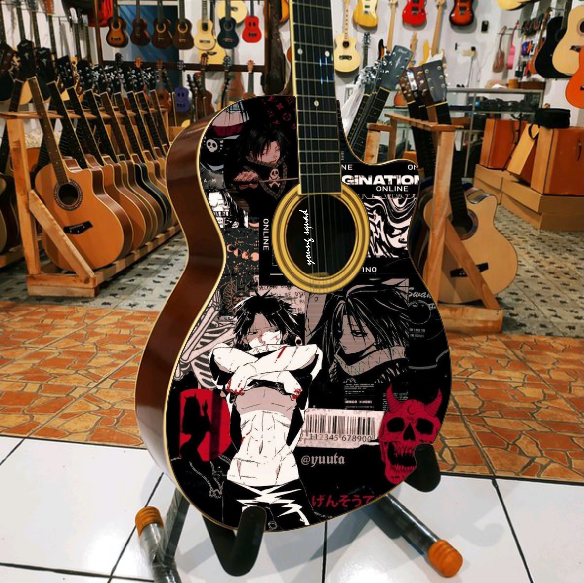 Sticker Aesthetic Sticker GITAR stiker Lucu // AESTHETIC CASE Garskin ...