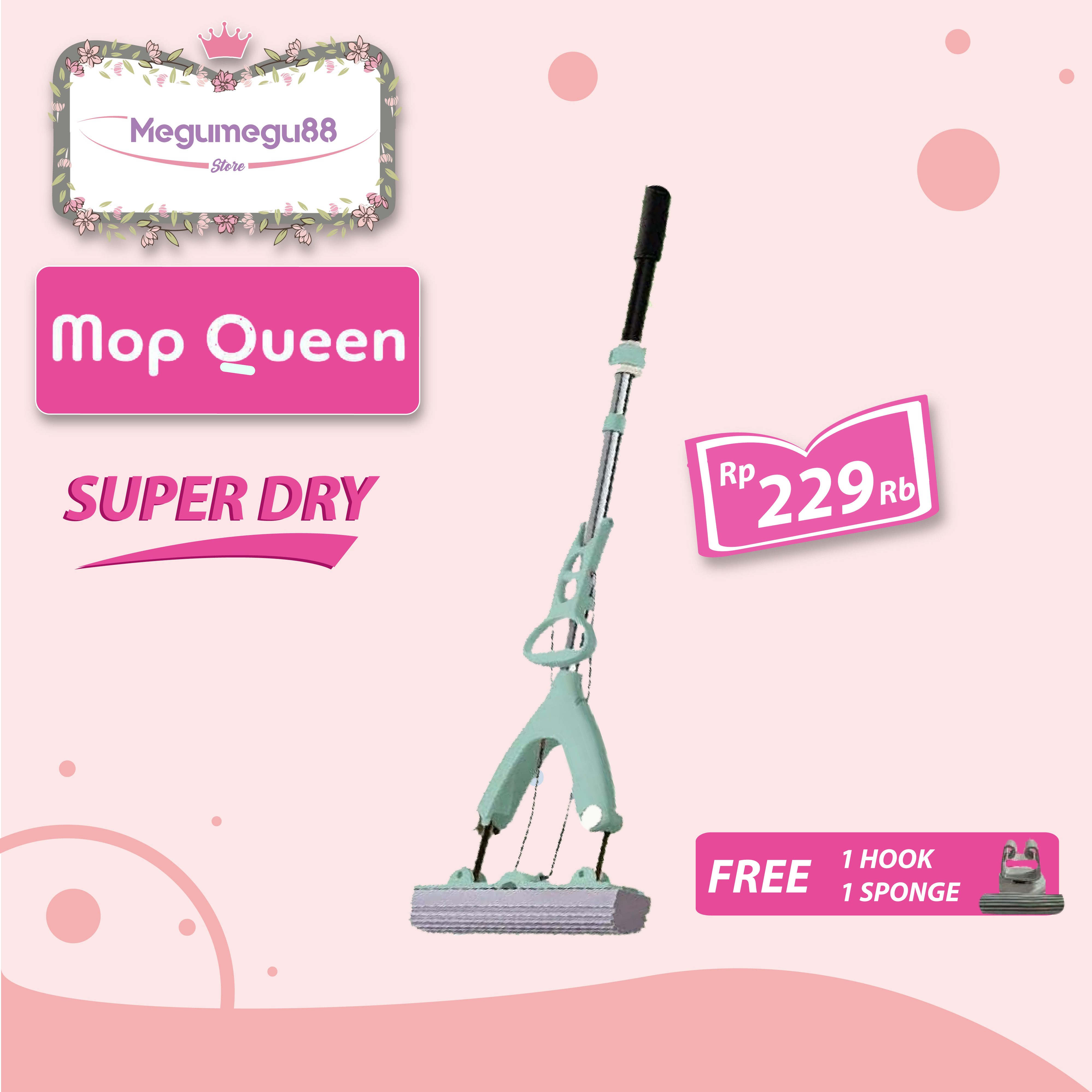 MOP QUEEN SATUAN /MOP/CLEANER/KAIN PEL/PEMBERSIH LANTAI/CLEANNING MOP