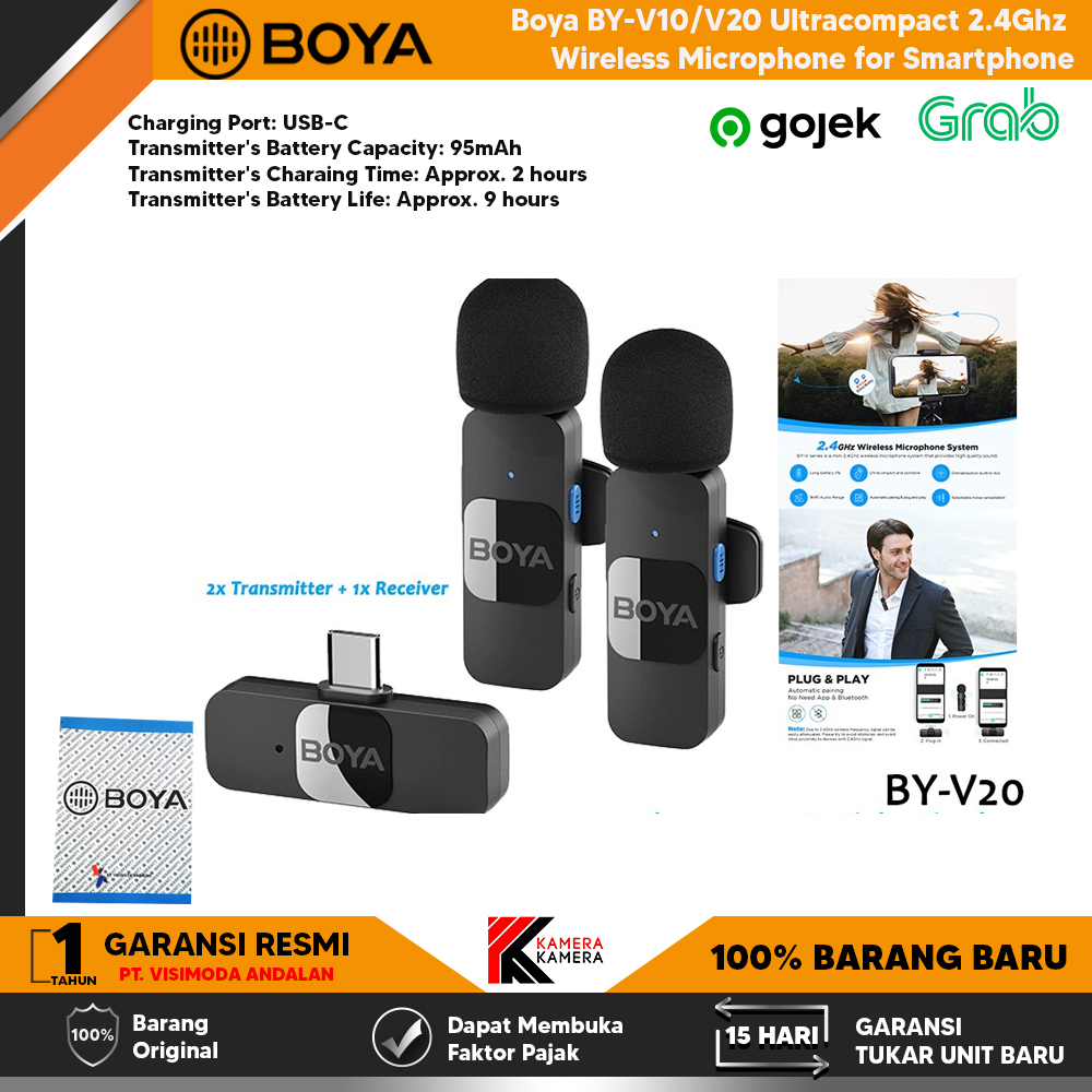 BY-V10 Ultracompact 2.4GHz Wireless Microphone System - BOYA