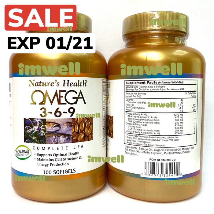 BISA COD] Nature'S Health Omega 369 (100) Natures Vitamin Omega 3 6 9 - Ori  | Lazada Indonesia