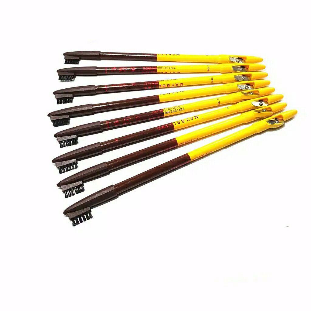 (12pcs) MAYBELLINE Eyebrow Pencil 2in1