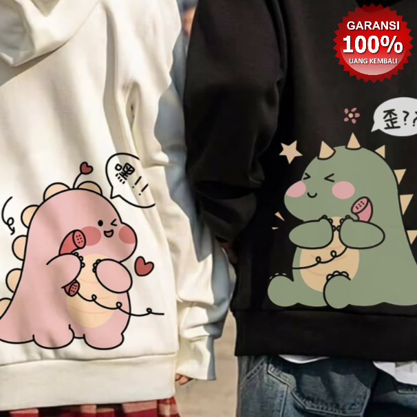 PROMO HOODIE DINO CALL UNISEX PRIA DAN WANITA COUPLE PASANGAN