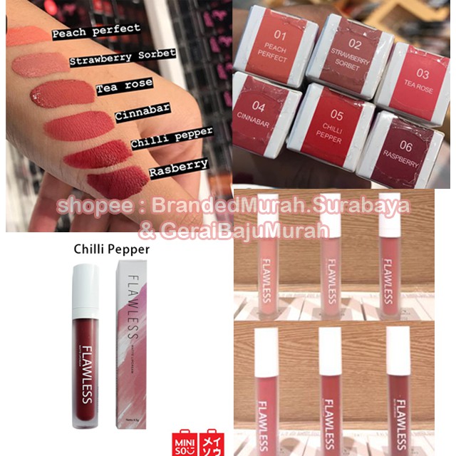 miniso flawless matte lip cream