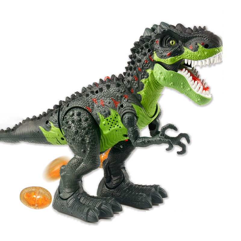 Flame Spray Simulated Tyrannosaurus T-Rex Dinosaur Toy Egg Laying Dinosaur Red Light and Sound Model Dinosaur Toy